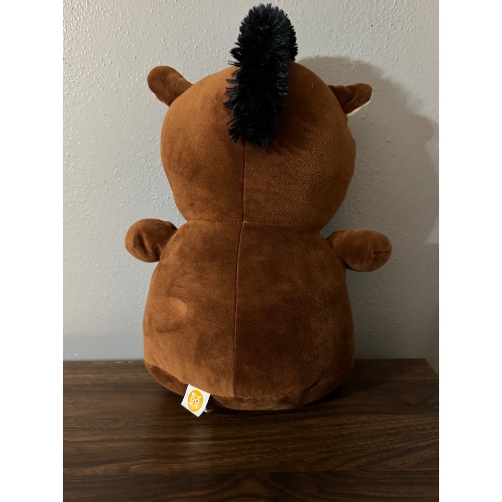 Toy Box Plush Horse Brown Stuffed Animal Toy Squishy 12 inch - Picture 3 of 9